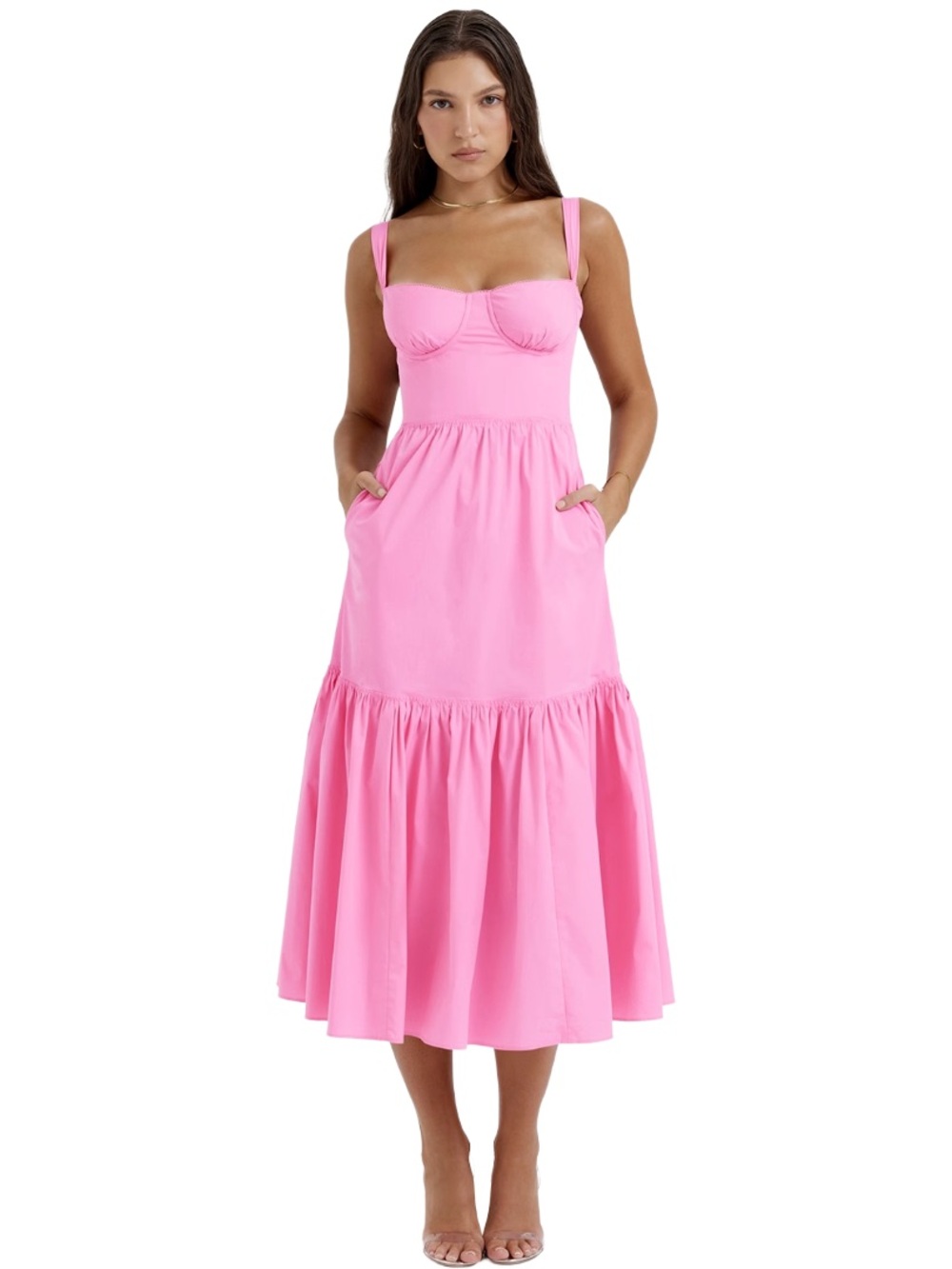 NWOT House of CB Elia Midi Sundress